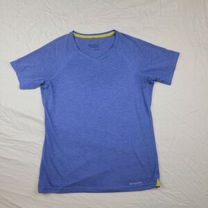 Patagonia V Neck Athletic T Shirt Blue Purple Women's M